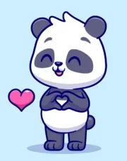 Pandita de Centro COMUNICA formando un corazón con sus manos